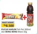 Promo Harga Pucuk Harum Teh Pet 300ml + Beng-beng maxx  - Alfamart