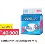 Promo Harga CERTAINTY Adult Diapers M10  - Alfamart
