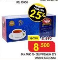 Promo Harga 2tang Teh Celup Jasmine Tea Premium, Jasmine Tea per 25 pcs 2 gr - Superindo