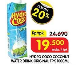 Promo Harga Hydro Coco Minuman Kelapa Original 1000 ml - Superindo