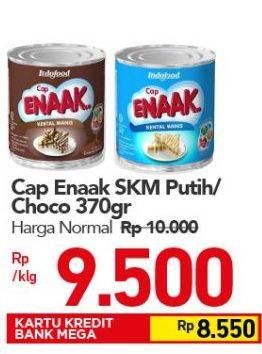 Promo Harga CAP ENAAK Susu Kental Manis Cokelat, Putih 370 gr - Carrefour