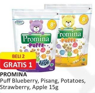 Promo Harga PROMINA Puffs Blueberry, Pisang, Potatoes, Strawberry Apple 15 gr - Alfamart