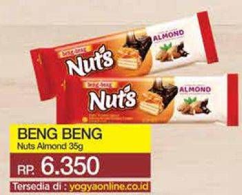 Promo Harga BENG-BENG Wafer Nuts Almond 35 gr - Yogya