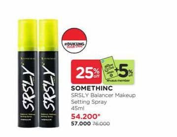 Promo Harga Somethinc SRSLY Balancer Makeup Setting Spray 45 ml - Watsons