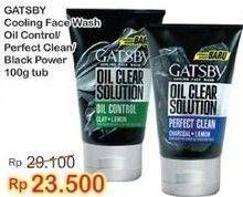 Promo Harga GATSBY Facial Wash Oil Control, Perfect Clean, Black Power 100 gr - Indomaret