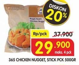 Promo Harga 365 Chicken Nugget / Stick 500 gr - Superindo