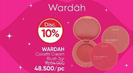 Promo Harga Wardah Colorfit Cream Blush 3 gr - Guardian