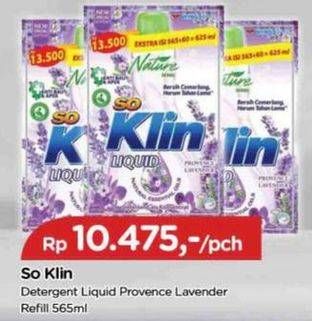 Promo Harga So Klin Liquid Detergent Provence Lavender 565 ml - TIP TOP