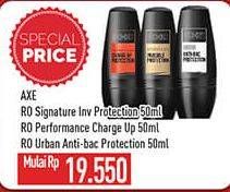 Promo Harga AXE Signature Roll On Signature Invisible Protection, Performance Charge, Urban Anti Bac Protection 50 ml - Hypermart