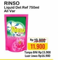 Promo Harga RINSO Anti Noda + Molto Liquid Detergent All Variants 750 ml - Alfamart
