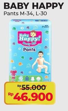 Promo Harga Baby Happy Body Fit Pants M34, L30 30 pcs - Alfamart