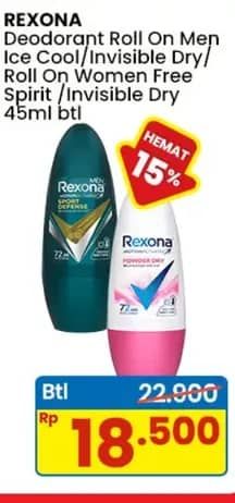 Promo Harga Rexona Deo Roll On  - Indomaret