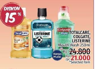 Promo Harga TOTAL CARE, COLGATE, LISTERINE Mouth Wash 250 mL Selected Items  - LotteMart