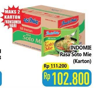 Promo Harga Indomie Mi Kuah Soto Mie per 40 pcs 70 gr - Hypermart