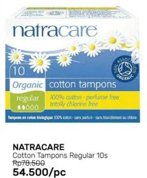 Promo Harga Natracare Cotton Tampons Regular Applicator 10 pcs - Guardian