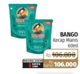 Promo Harga BANGO Kecap Manis per 48 pouch 60 ml - Lotte Grosir