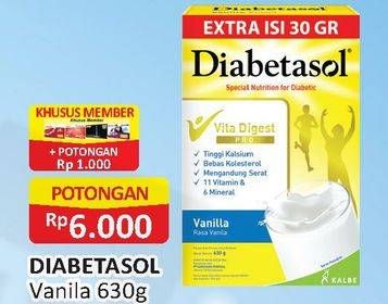 Promo Harga DIABETASOL Special Nutrition for Diabetic Vanilla 630 gr - Alfamart