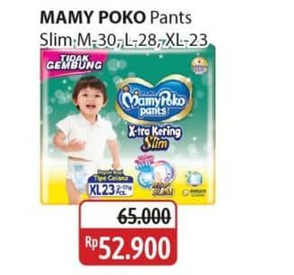 Promo Harga Mamy Poko Pants Xtra Kering Slim Tidak Gembung L28, M30, XL23 23 pcs - Alfamidi