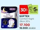 Promo Harga Softex Comfort Night Wing 29cm 20 pcs - Watsons