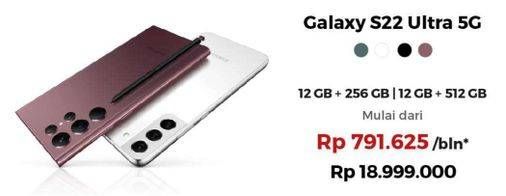 Promo Harga Samsung Galaxy S22 Ultra 5G 12GB + 256GB, 12GB + 512GB  - Erafone