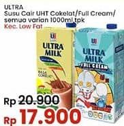 Promo Harga Ultra Milk Susu UHT Kecuali Low Fat Coklat, Kecuali Low Fat Full Cream 1000 ml - Indomaret