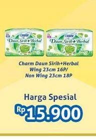 Promo Harga Charm Herbal Ansept+ NonWing 23cm, Wing 23cm 16 pcs - Indomaret