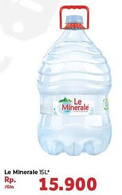 Promo Harga LE MINERALE Air Mineral 15 ltr - Carrefour