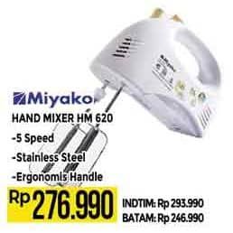 Promo Harga Miyako HM-620 Hand Mixer 190 Watt  - Hypermart