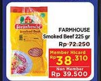 Promo Harga FARMHOUSE Smoked Beef 225 gr - Hypermart