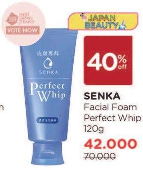 Promo Harga SENKA Perfect Whip Facial Foam 120 gr - Watsons