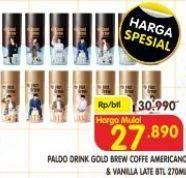 Promo Harga Paldo Drink Coffee Cold Brew Americano, Hot Brew Vanilla Latte 270 ml - Superindo