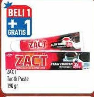 Promo Harga ZACT Pasta Gigi untuk Penyuka Teh dan Kopi 190 gr - Hypermart