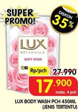 Promo Harga LUX Botanicals Body Wash 450 ml - Superindo