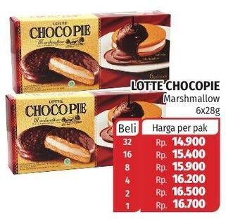 Promo Harga LOTTE Chocopie Marshmallow per 6 pcs 28 gr - Lotte Grosir