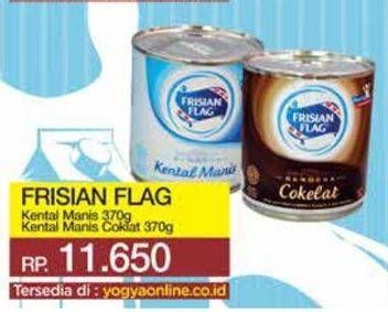 Promo Harga Frisian Flag Susu Kental Manis Cokelat, Putih 370 gr - Yogya