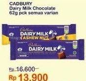 Promo Harga Cadbury Dairy Milk All Variants 62 gr - Indomaret