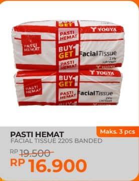 Promo Harga Pasti Hemat Facial Tissue 230 gr - Yogya