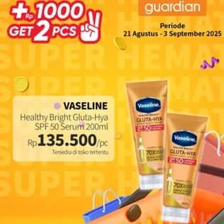 Promo Harga Vaseline Healthy Bright Gluta-Hya Lotion 200 ml - Guardian