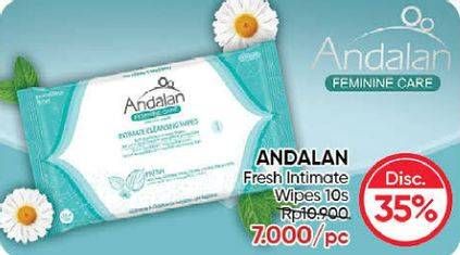 Promo Harga ANDALAN Feminine Care Intimate Cleansing Wipes 10 pcs - Guardian