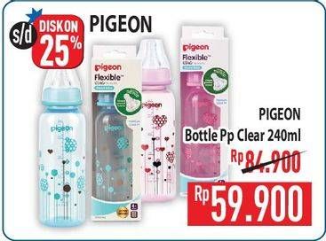 Promo Harga Pigeon Botol Susu PP Clear 240 ml - Hypermart