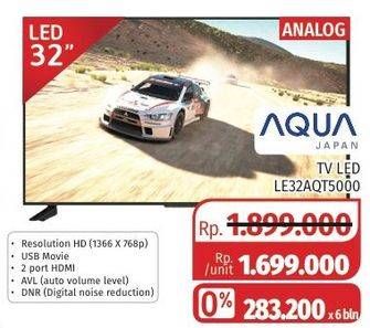 Promo Harga AQUA LE-32AQT5000 | LED TV 32"  - Lotte Grosir