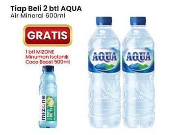 Promo Harga Aqua Air Mineral 600 ml - Indomaret