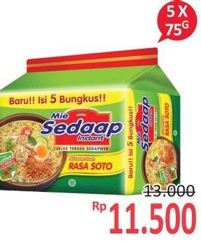 Promo Harga SEDAAP Mie Kuah Soto 75 gr - Alfamidi