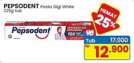 Promo Harga Pepsodent Pasta Gigi Pencegah Gigi Berlubang White 225 gr - Indomaret