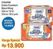 Promo Harga Charm Extra Comfort Maxi Long Wing 26cm, Wing 23cm 16 pcs - Indomaret