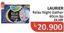 Promo Harga Laurier Relax Night Gathers 40cm 8 pcs - Alfamidi