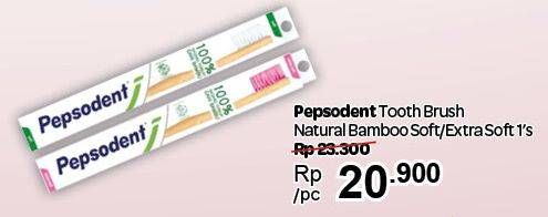 Promo Harga PEPSODENT Sikat Gigi Natural Bamboo Soft, Extra Soft 1 pcs - Carrefour