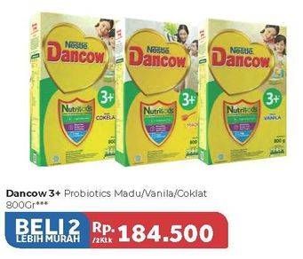 Promo Harga DANCOW Nutritods 3+ Madu, Vanila, Coklat per 2 box 800 gr - Carrefour