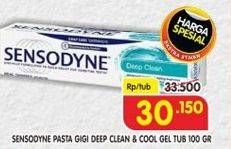 Promo Harga SENSODYNE Pasta Gigi Cool Gel, Deep Clean 100 gr - Superindo