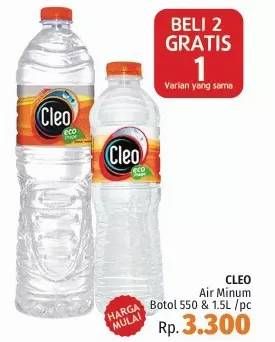 Promo Harga CLEO Air Minum 550 ml - LotteMart